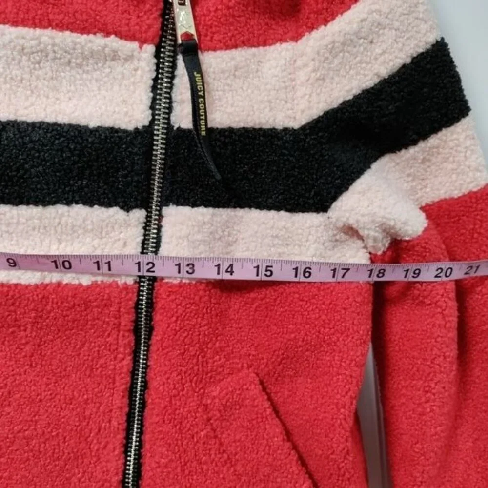 Juicy Couture Black Label Sherpa Teddy Bear Y2K Satin Lined Jacket Medium NWOT - Picture 13 of 16